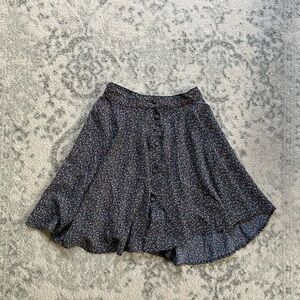 1990s Flowy Floral Mini Skirt